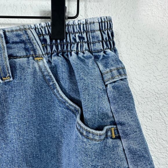 Lee Blue Denim Shorts Size 18M Elastic Waist High Rise Classic Fit - Picture 4 of 6
